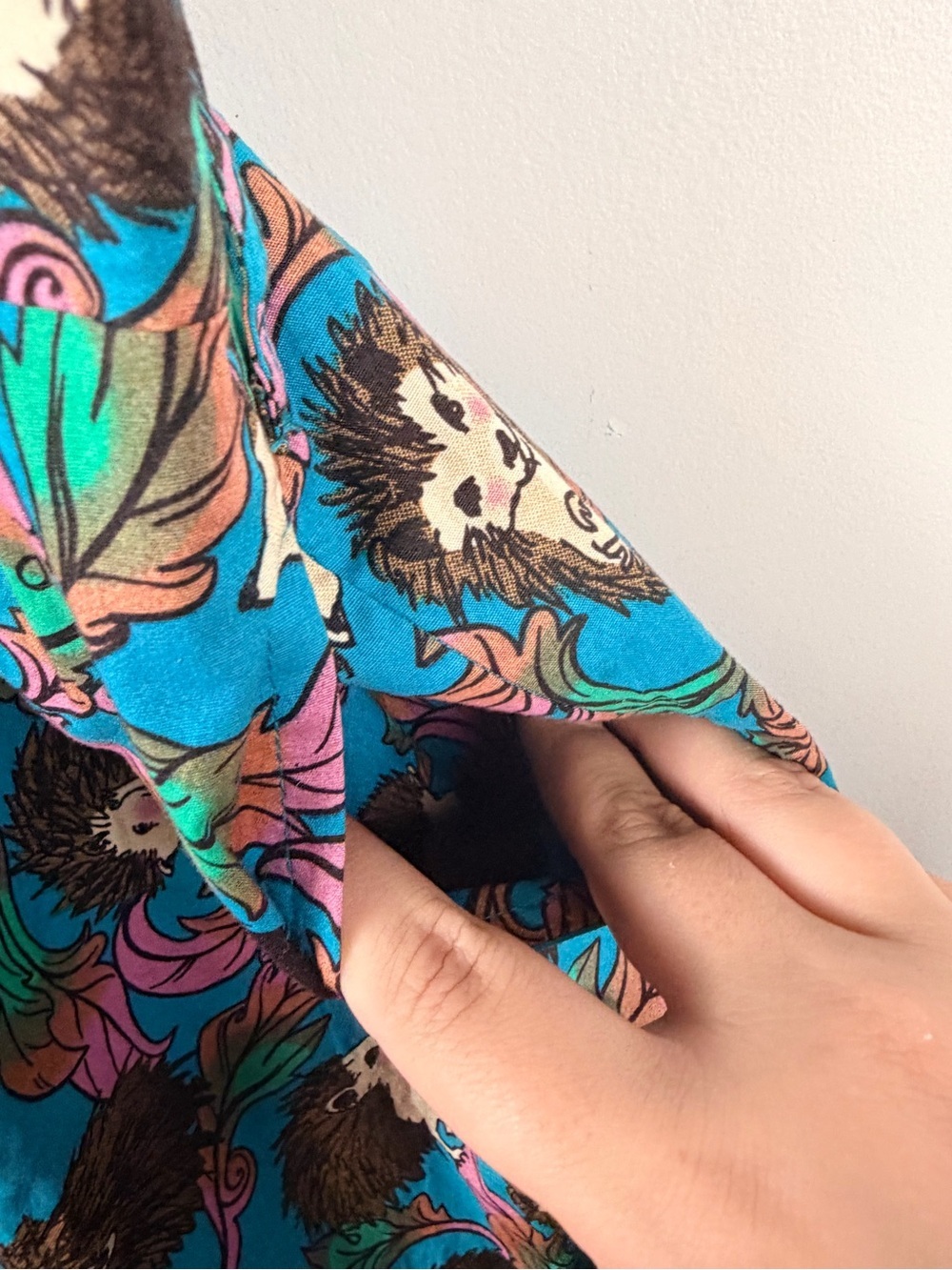 New RUN & Fly blue hedgehog dress with pockets size us 14 — missing belt - Picture 4 of 8